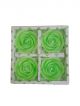 Flower shape candles ,Pack of 4  Floating candles Green color