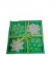Flower (Lotus), shape Candle, Pack of 4 (Green & White)