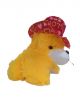 Soft Plush toy Dog with Hat yellow