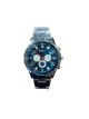 Stainless steel watch with Blue dial, for men