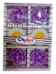 Flower shape candles ,Pack of 6  Floating candles Purple and cream color