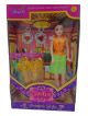 Doll with 3 dresses and earrings