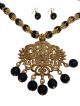 Traditional temple Black and golden color necklace