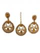 Party wear earrings and mang tika set