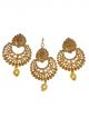 Partywear earrings and mang tika set