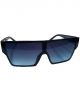 Big size rectangular Black frame, purple Blue shade sunglasses
